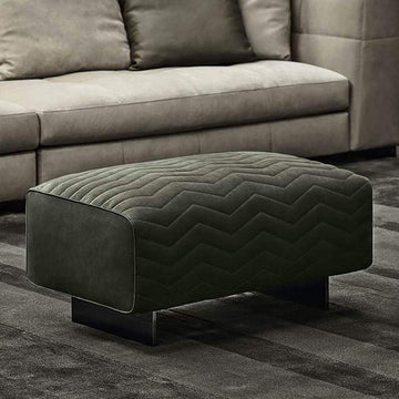 43" Modern Green Leath-Aire Ottoman Footstool-Richsoul-Furniture,Living Room Furniture,Ottomans & Benches